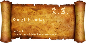 Kungl Bianka névjegykártya