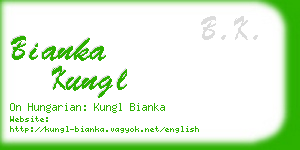 bianka kungl business card